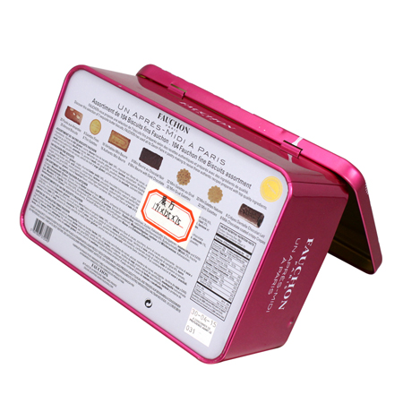 Hinged Lovely Printed Metal Cookie Tins With Lid